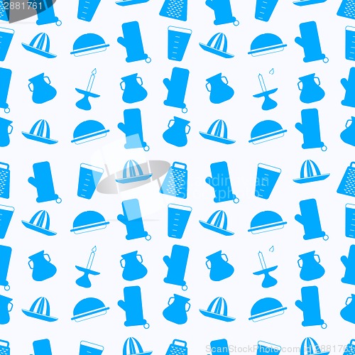 Image of Seamless vector background for kitchenware