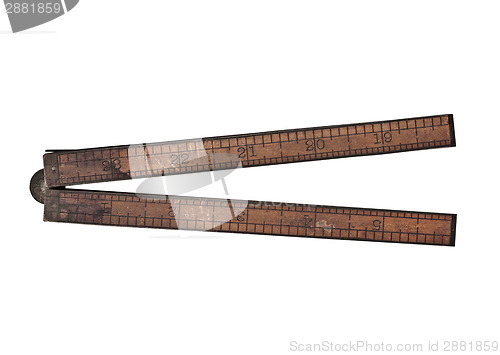 Image of vintage wooden ruler