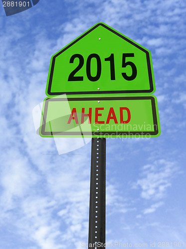 Image of 2015 ahead roadsign