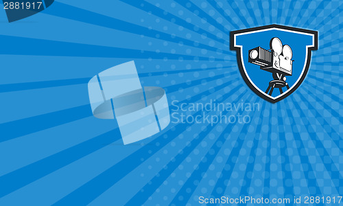Image of Business card Vintage Film Movie Camera Shield Retro
