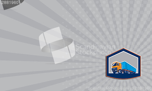 Image of Business card Container Truck and Trailer Shield Retro