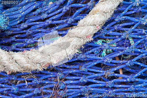 Image of Abstract background with a pile of fishing nets