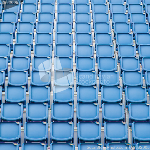 Image of Blue seat in sport stadium