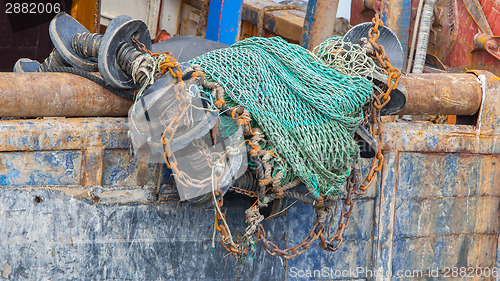 Image of Abstract background with a pile of fishing nets