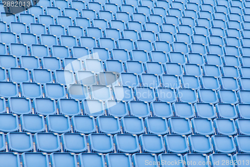 Image of Blue seat in sport stadium