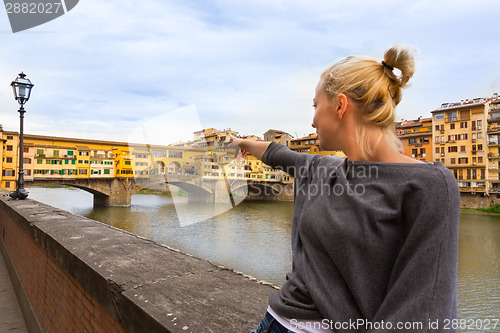 Image of Tourist in Florence, Tuscany, Italy.