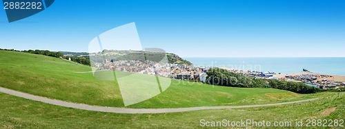 Image of panoramic view over Hastings UK