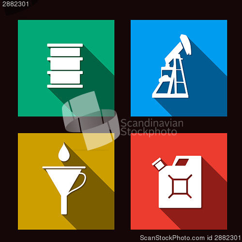 Image of fuel set icons illustration