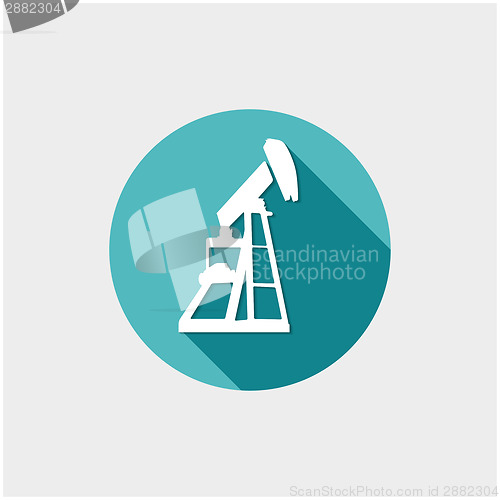 Image of Oil, Industry button,vector