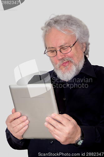 Image of Senior and tablet pc