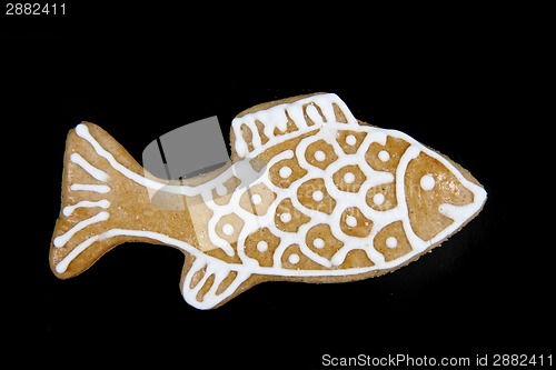 Image of christmas gingerbread fish 