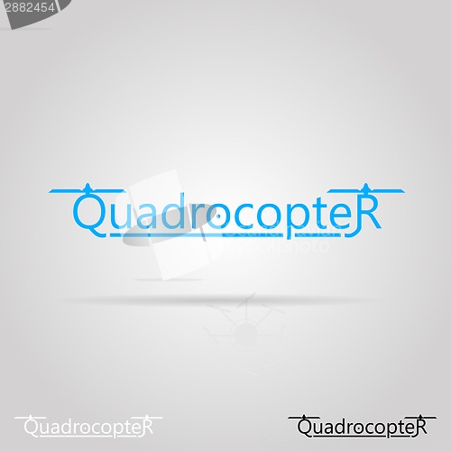 Image of Vector illustration with word Quadrocopter