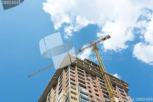 Image of Construction site of modern building.