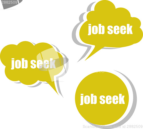 Image of job seek. Set of stickers, labels, tags. Template for infographics