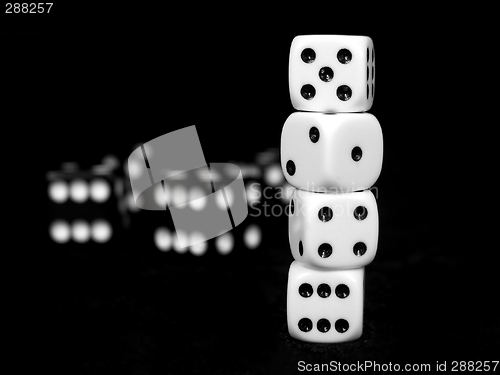 Image of Stack of White Dice