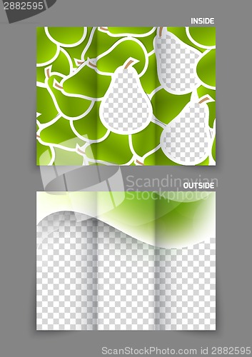 Image of Pears texture tri fold brochure