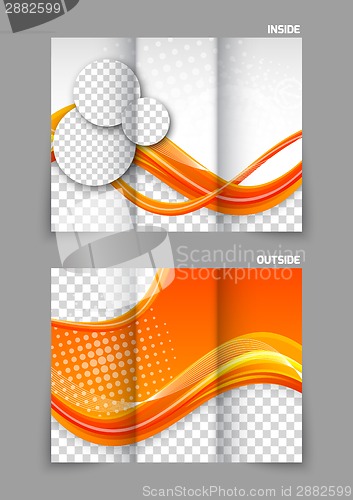 Image of Orange tri-fold brochure