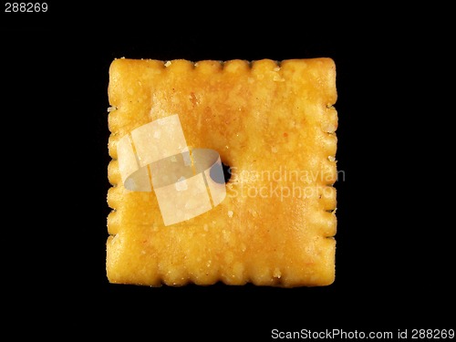 Image of Close Up of One Cheese Cracker