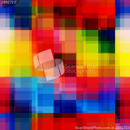 Image of Rainbow blurred pixels seamless pattern