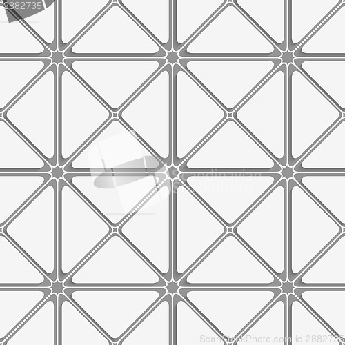 Image of White and gray triangular tile ornament