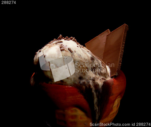 Image of Melting Ice Cream with Chocolate Sprinkles