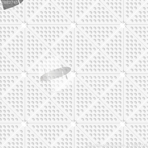 Image of White perforated triangles tile ornament