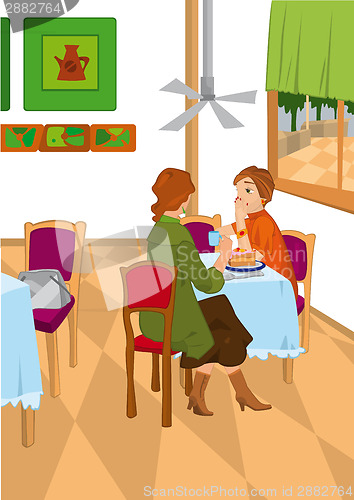 Image of Retro women in bakery