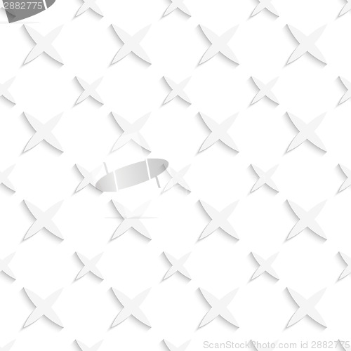 Image of White small and big stars seamless pattern