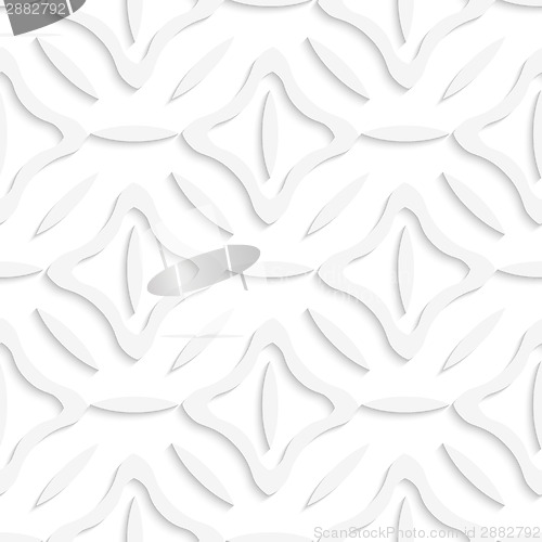 Image of White ovals and squares seamless pattern