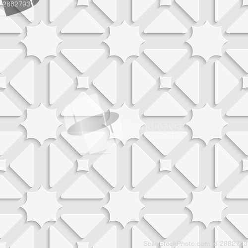 Image of White triages and stars with shadow tile ornament