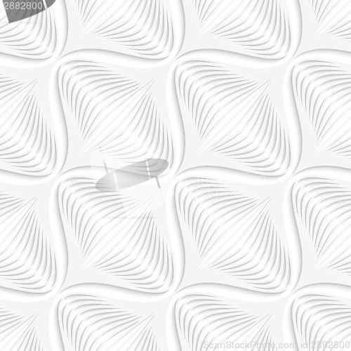 Image of White geometrical diagonal onion shape seamless pattern