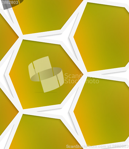Image of White hexagonal net with mesh seamless pattern