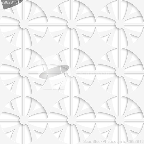 Image of Geometric white pattern with layering