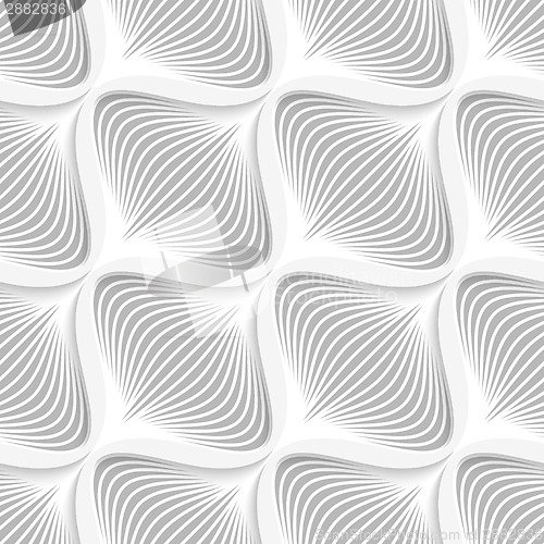 Image of White diagonal wavy net layered seamless pattern