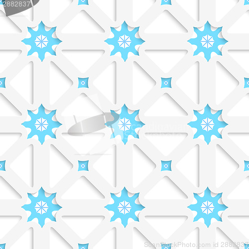 Image of White net and snowflakes with shadow tile ornament