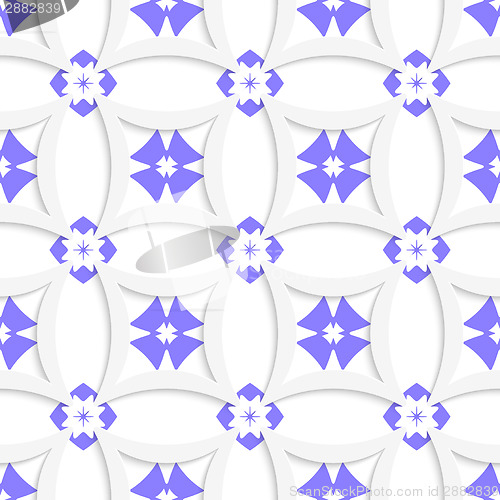 Image of White rhombuses and blue layering
