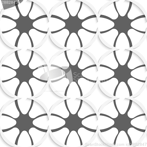 Image of White rhombuses on gray ornament