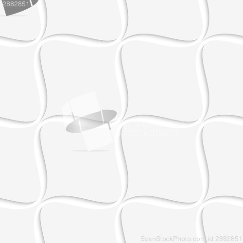 Image of White diagonal wavy squares seamless pattern