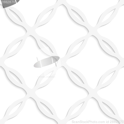 Image of White curved squares net seamless pattern