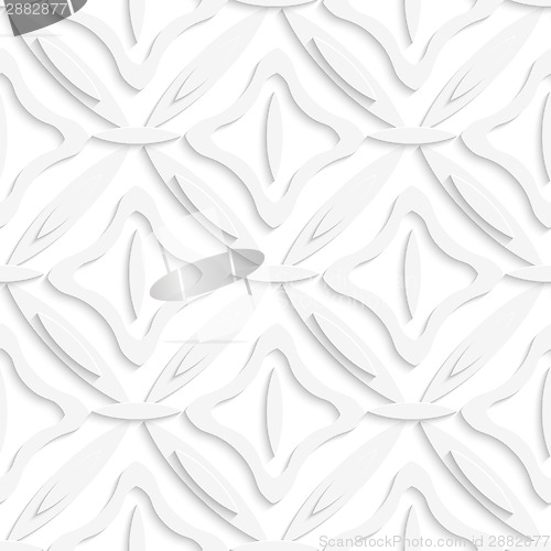 Image of White ovals layered and squares seamless pattern