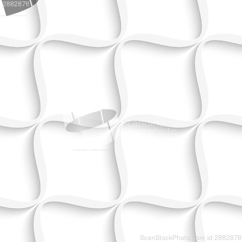 Image of White diagonal wavy net seamless pattern