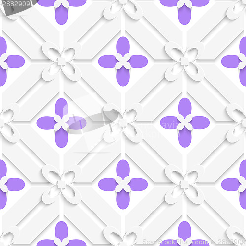 Image of Purple flourish simple diagonal pattern