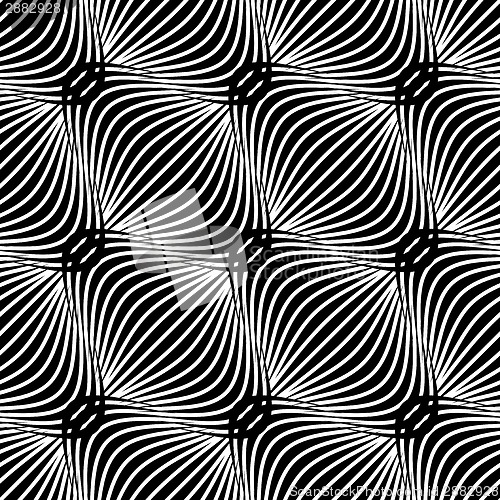 Image of Black and white simple wavy pattern