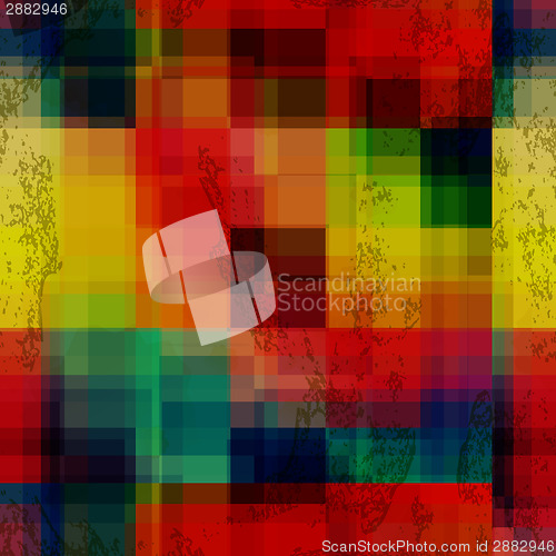 Image of Rainbow colored old ganged blurred mosaic seamless pattern