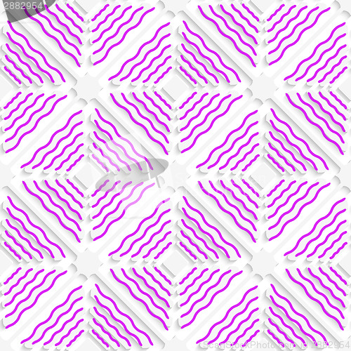 Image of Diagonal magenta wavy lines pattern