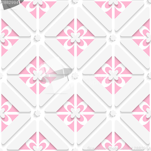 Image of Diagonal pink floristic pattern