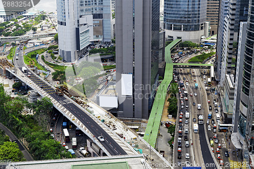 Image of Traffic in hong kong city