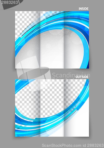 Image of Blue tri fold brochure