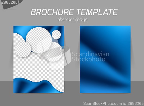 Image of Blue flyer template design