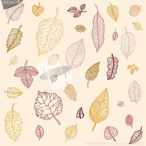 Image of Autumn leaves  set
